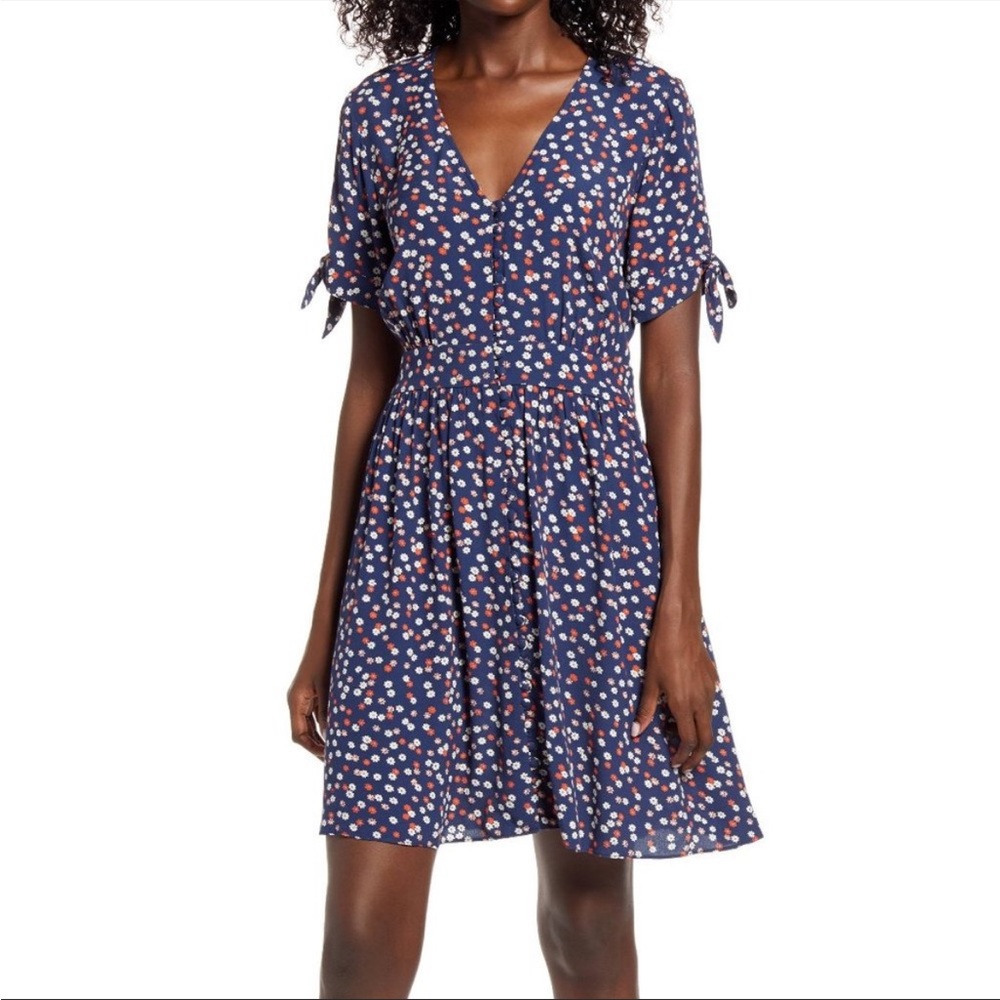 Madewell navy floral dress